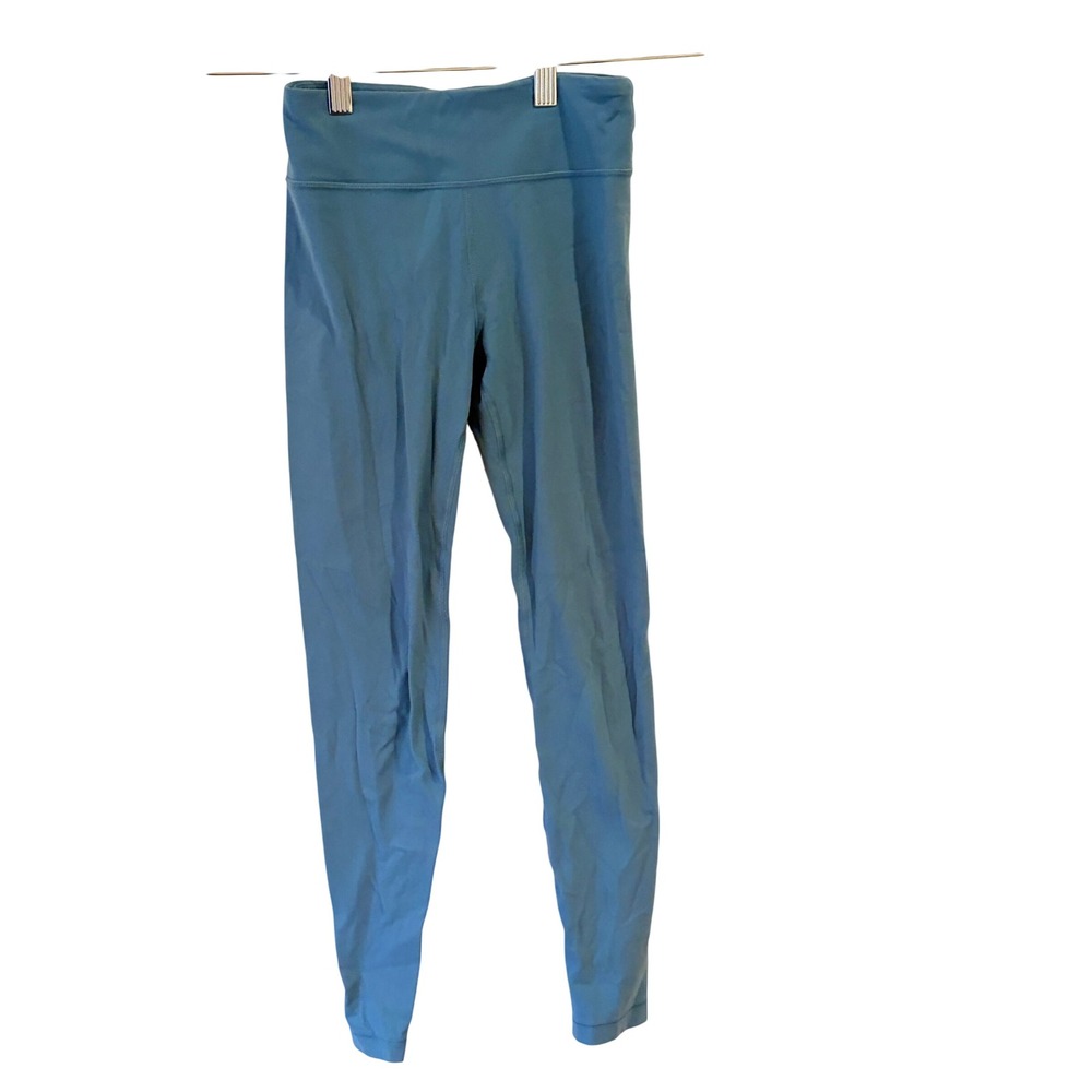 Athleta Girl Blue High Rise Powervita Chit Chat Tight Leggings Size M 8-10